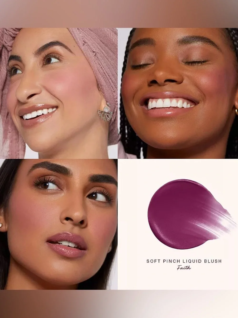 Rare Beauty Faith Soft Pinch Liquid Blush- matte deep berry, pigmented, vegan